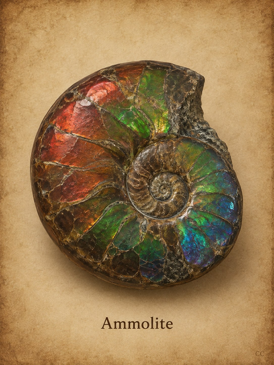 Ammolite specimen