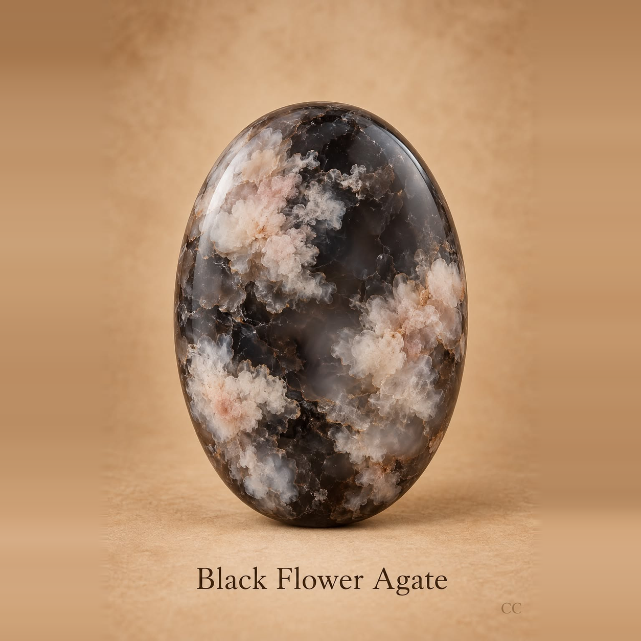 Black Flower Agate specimen