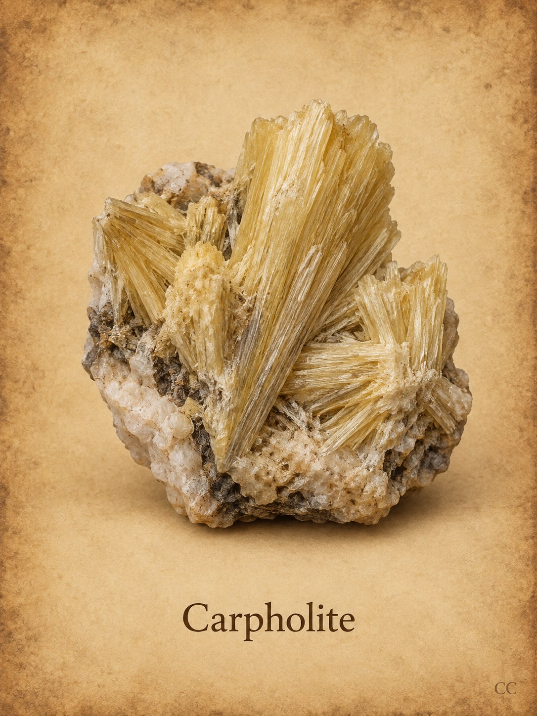 Carpholite specimen