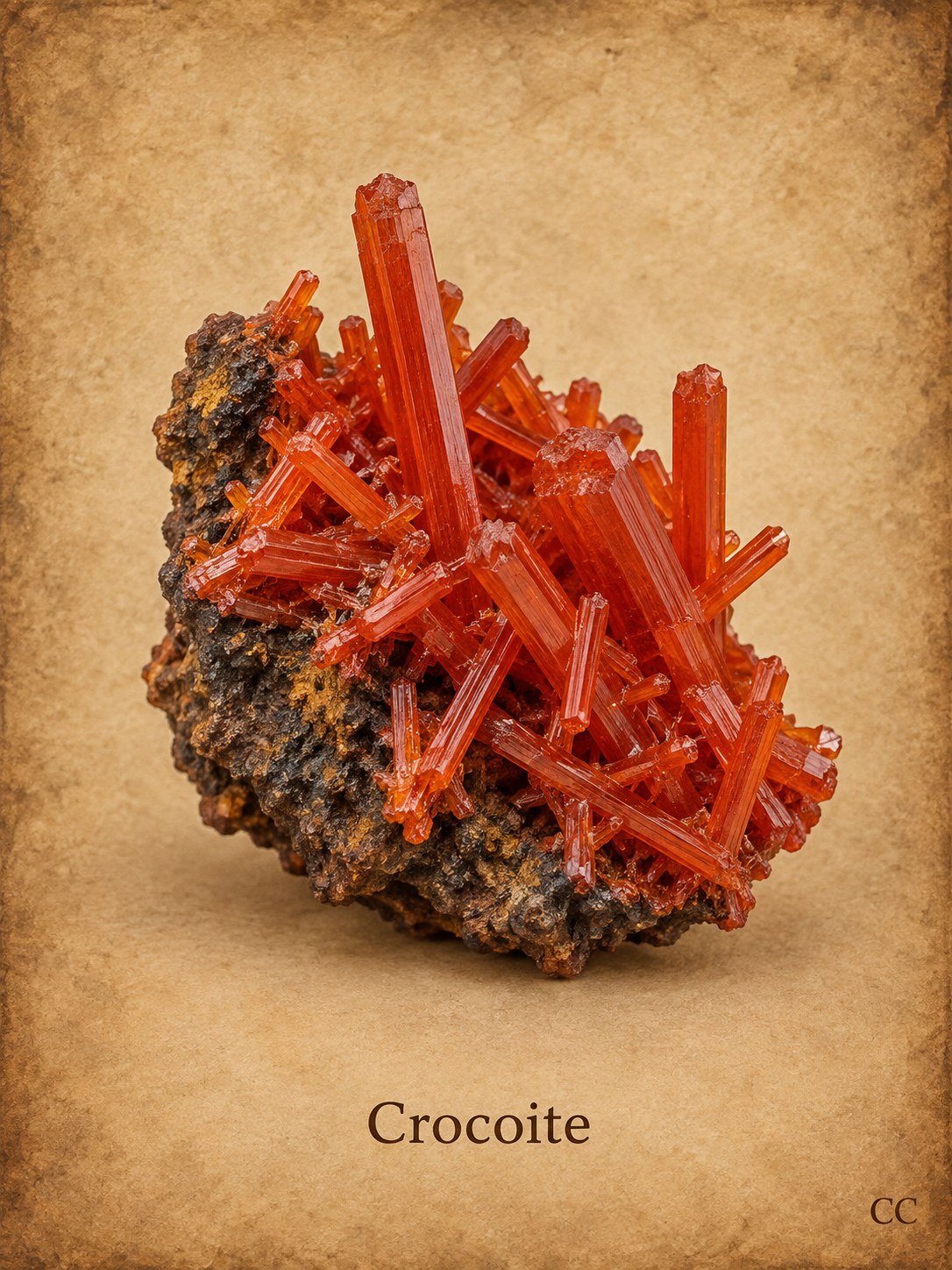 Crocoite specimen