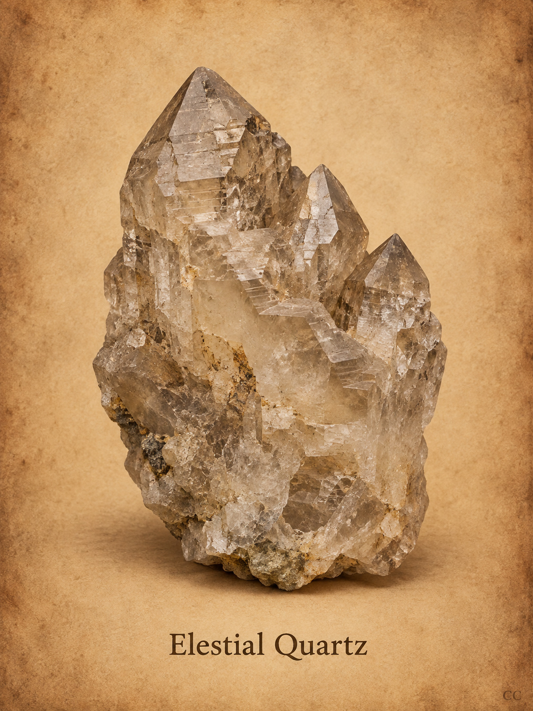 Elestial Quartz specimen