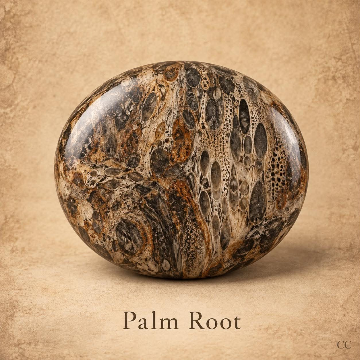 Fossilized Palm Root specimen