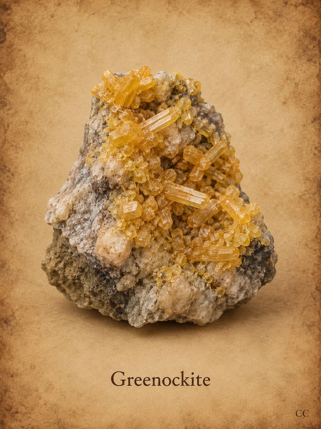 Greenockite specimen