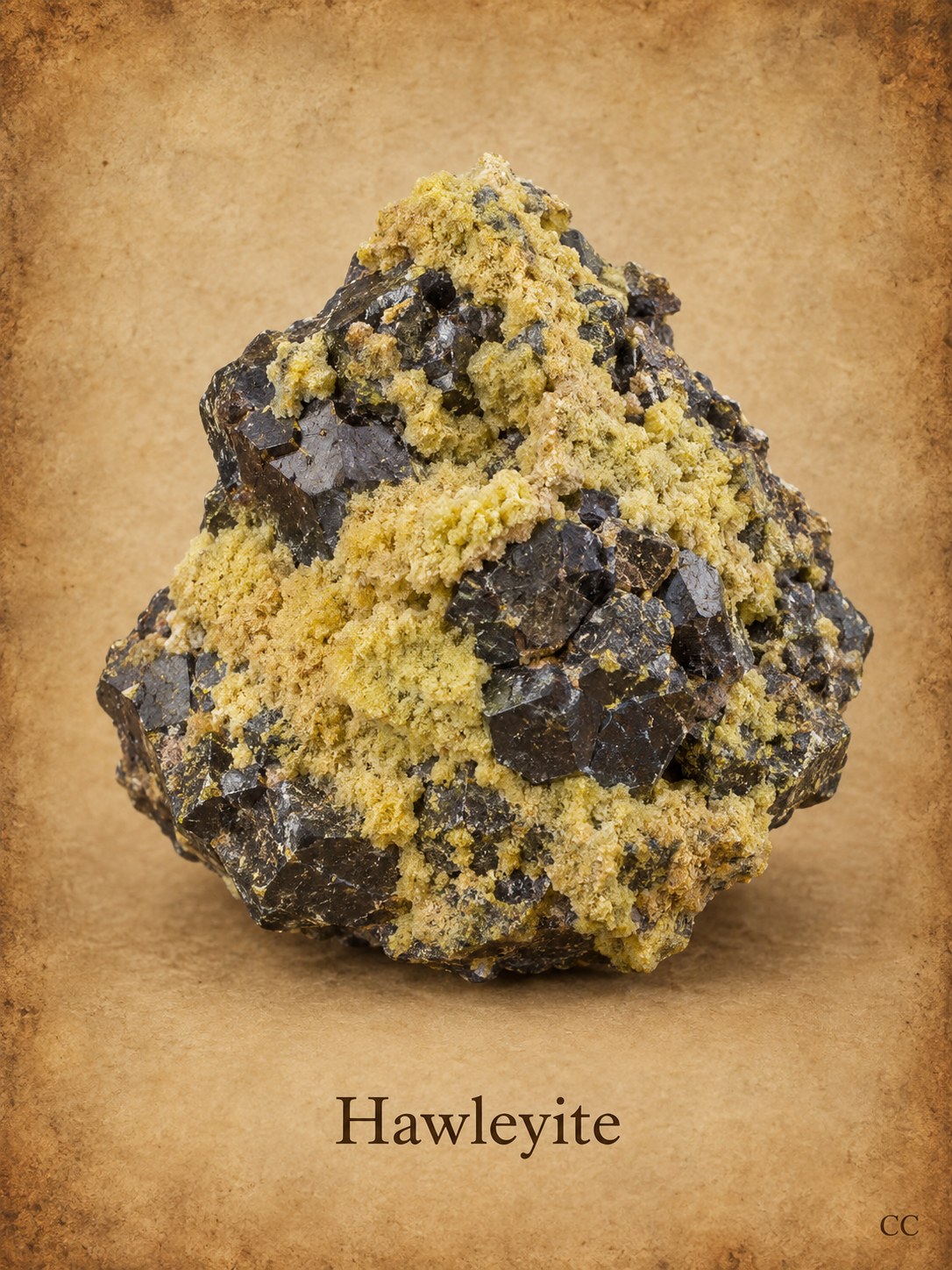 Hawleyite specimen