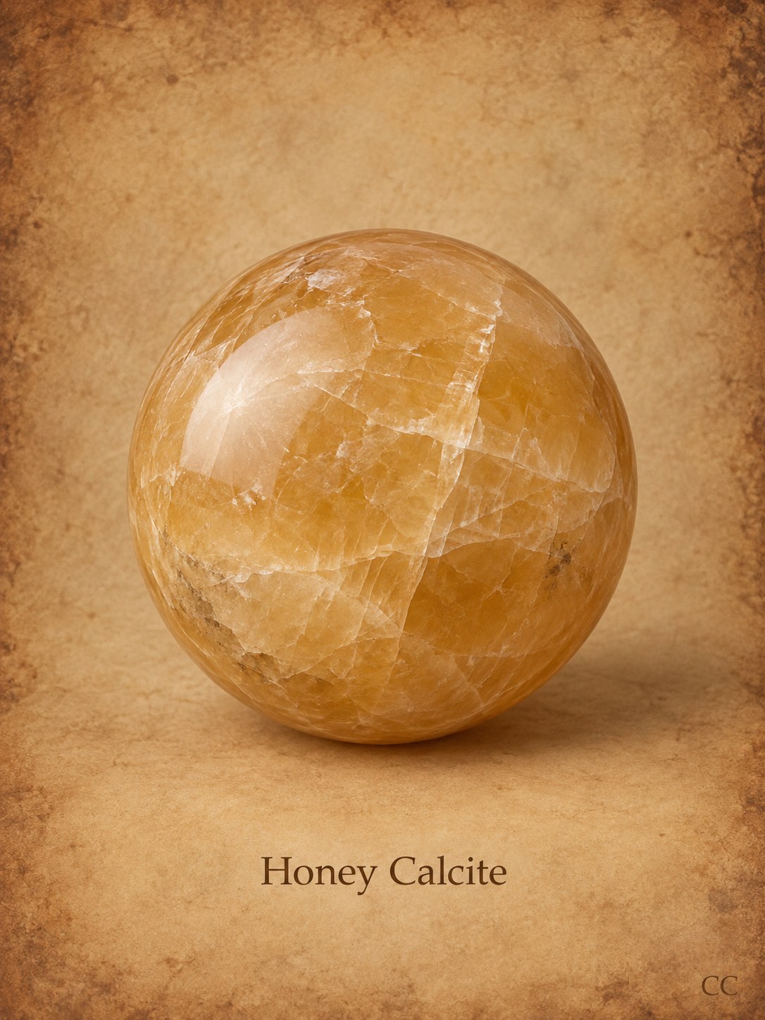 Honey Calcite specimen