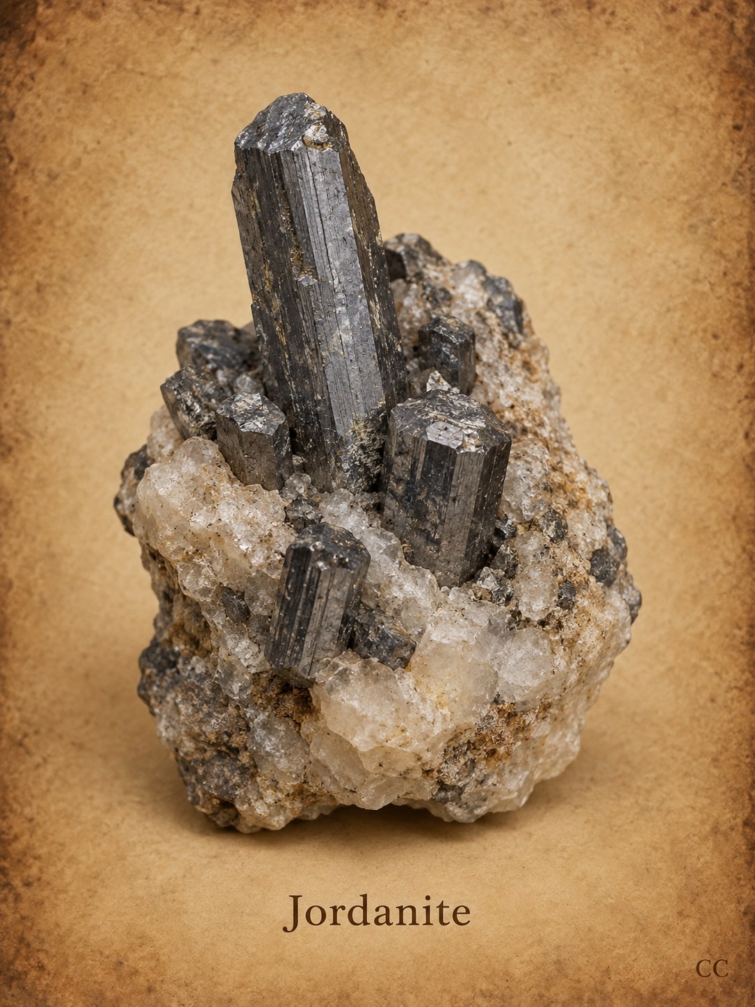 Jordanite specimen