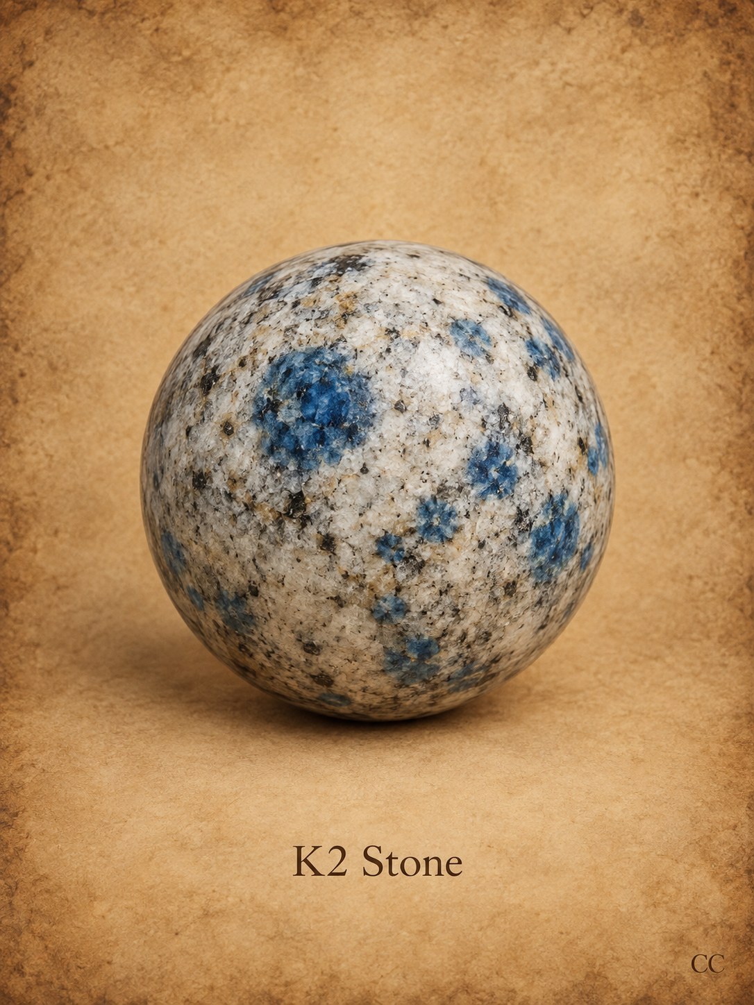 K2 Stone (Azurite-in-Granite) specimen