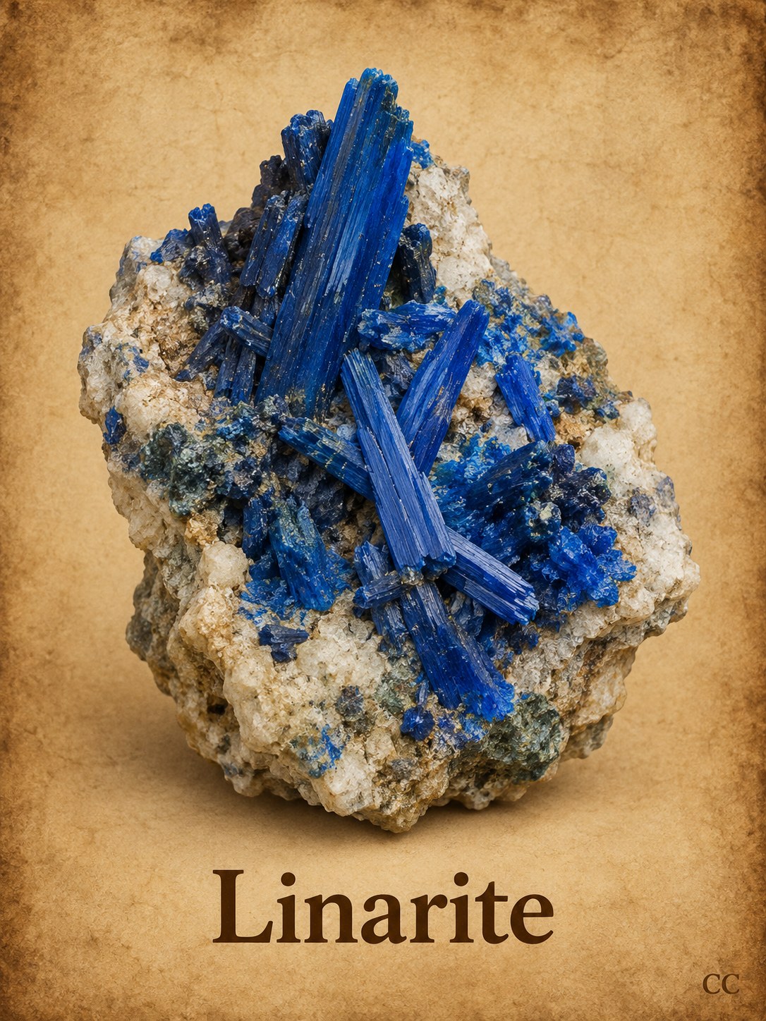 Linarite specimen