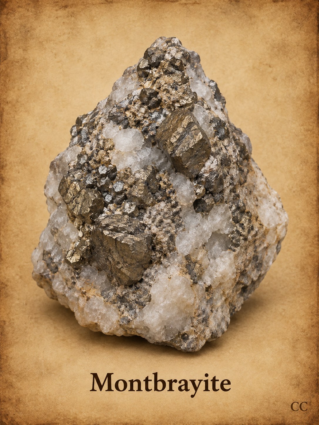Montbrayite specimen