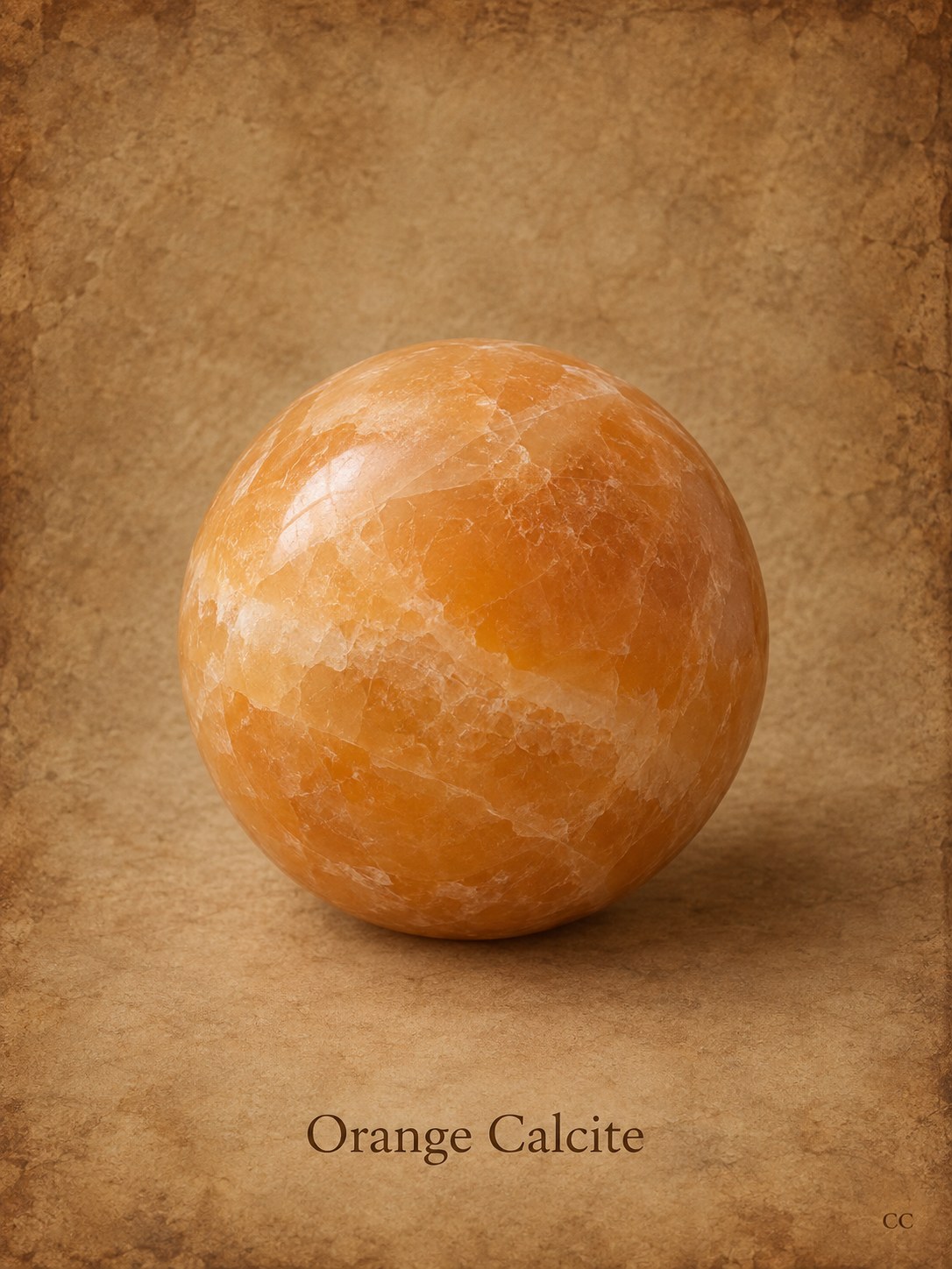 Orange Calcite specimen