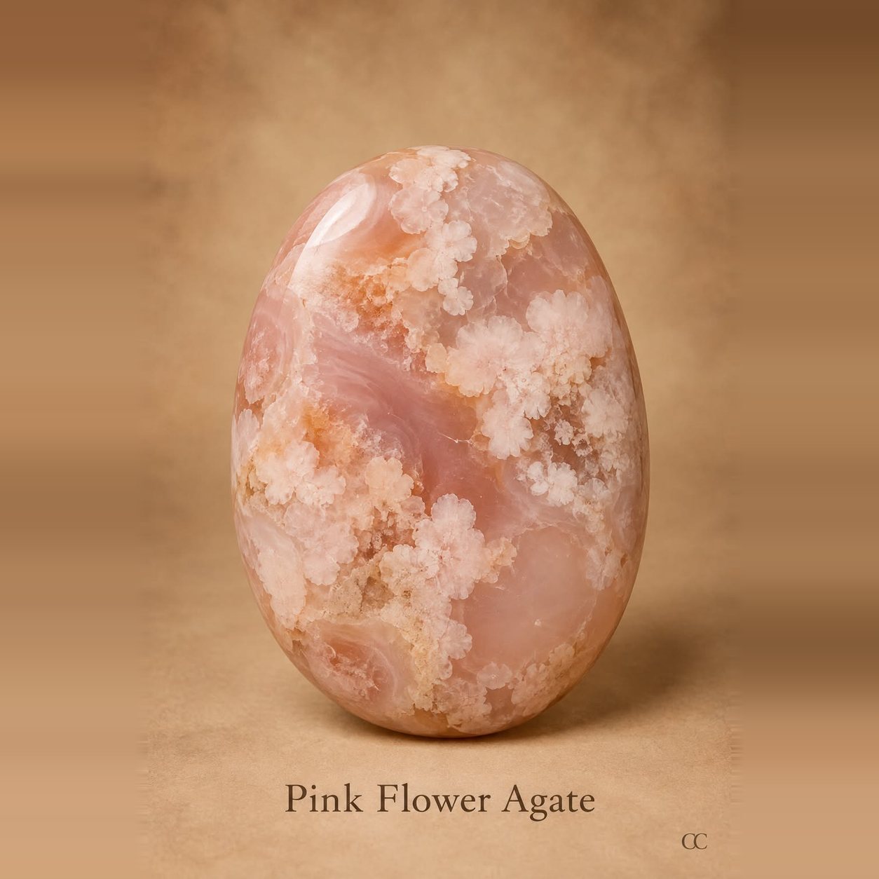 Pink Flower Agate specimen