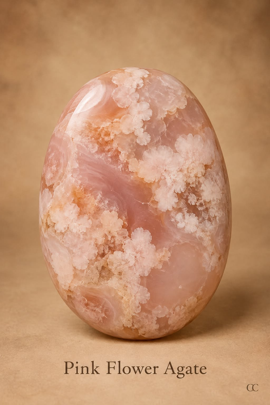 Pink Flower Agate specimen