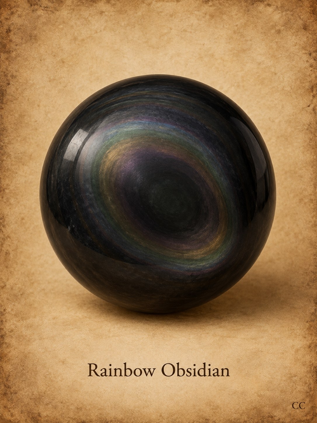 Rainbow Obsidian specimen