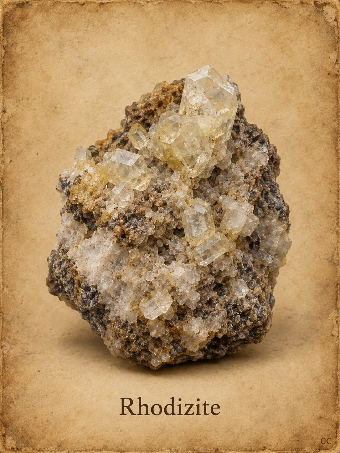 Rhodizite specimen