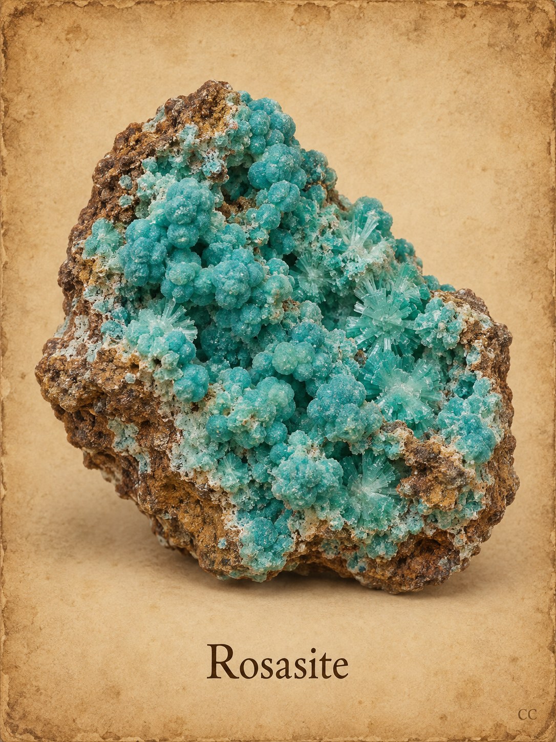 Rosasite specimen