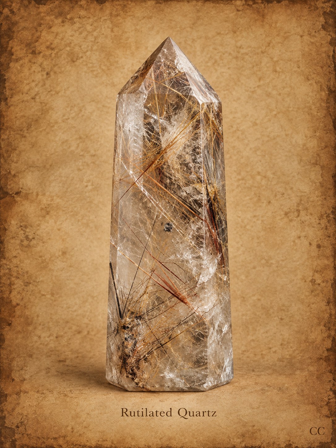 Rutilated Quartz specimen