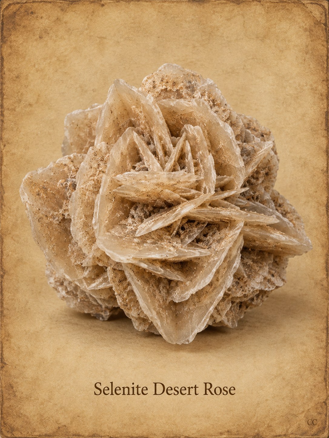 Selenite Desert Rose specimen