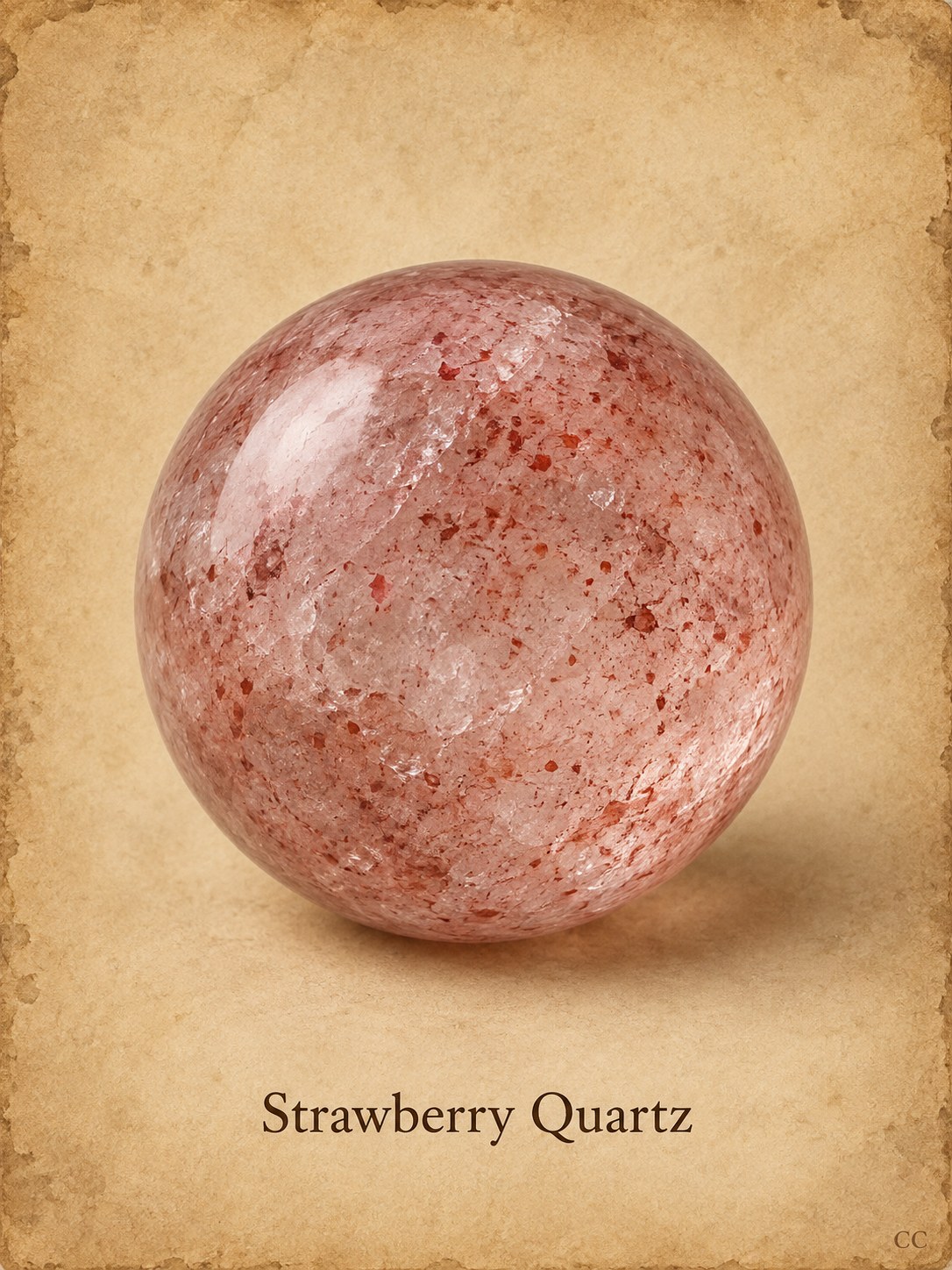 Strawberry Quartz specimen