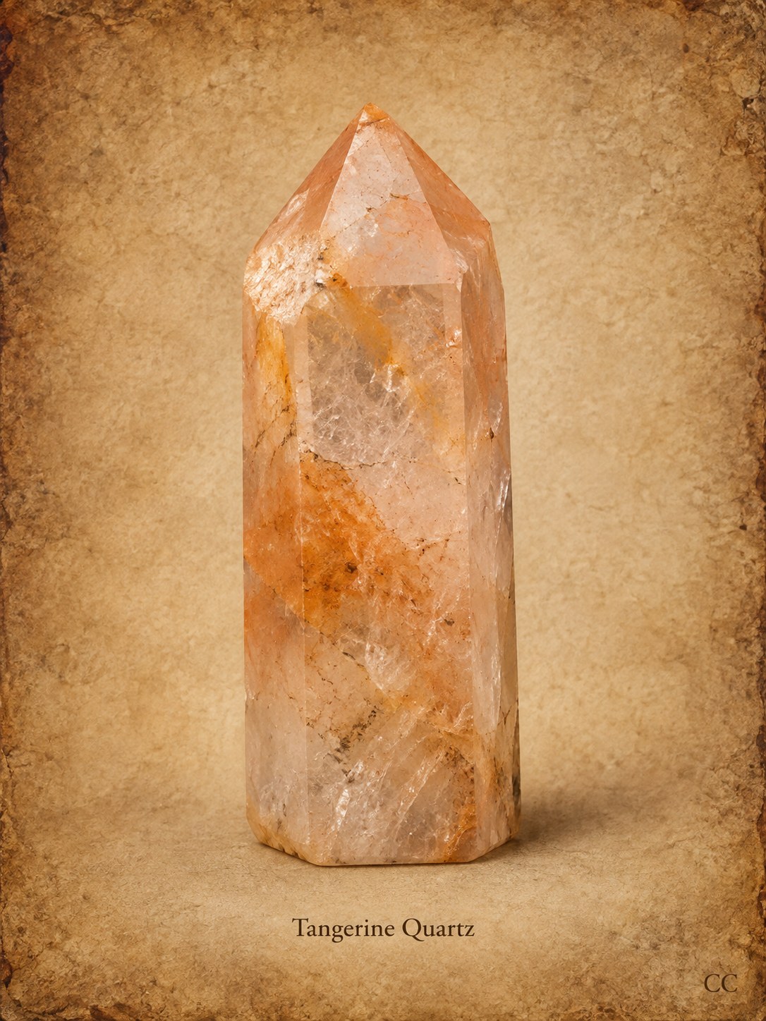 Tangerine Quartz specimen