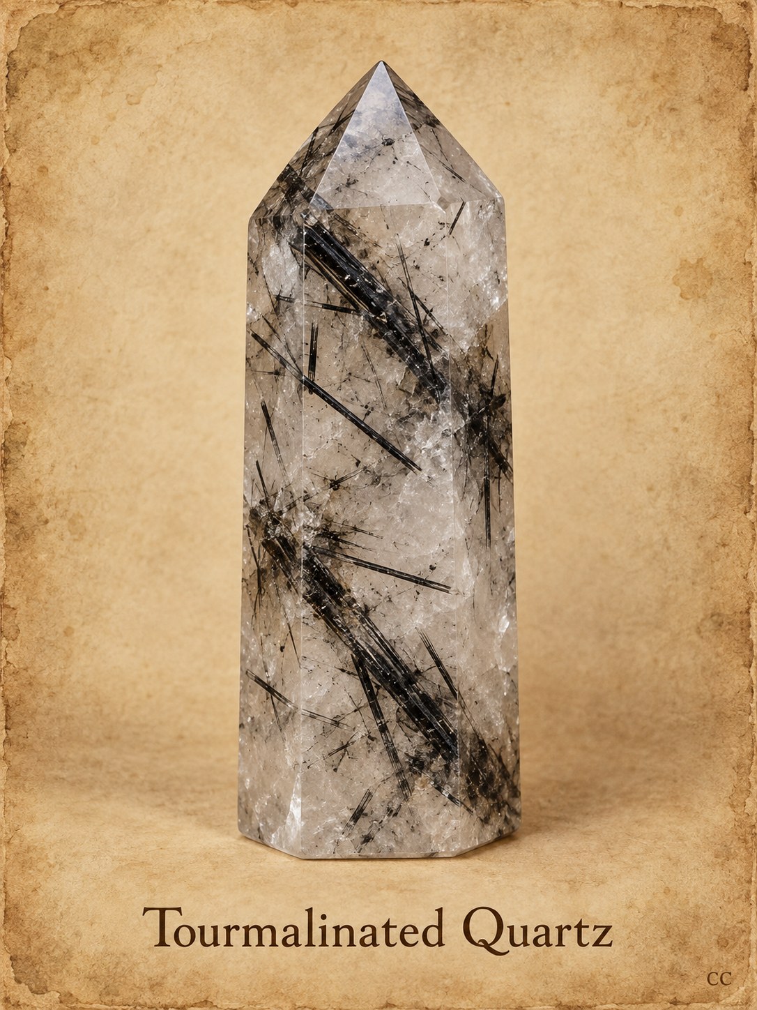 Tourmalinated Quartz specimen