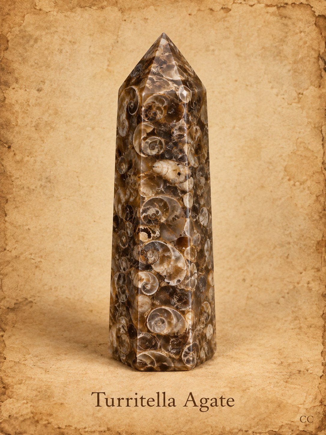 Turritella Agate specimen