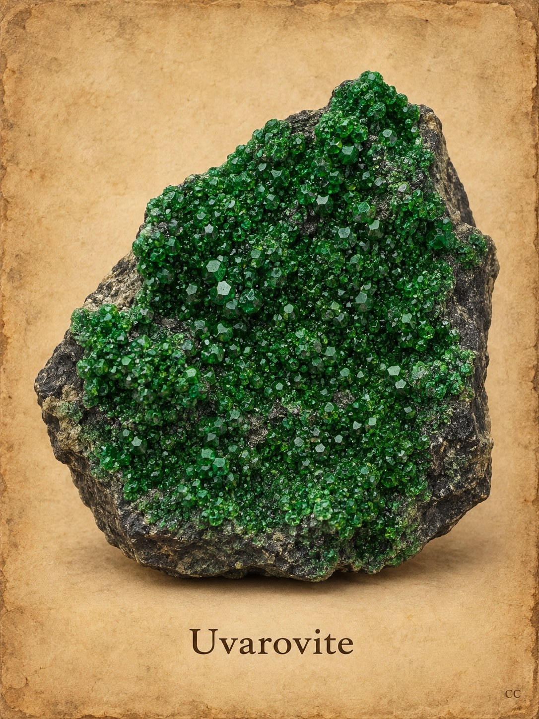 Uvarovite specimen
