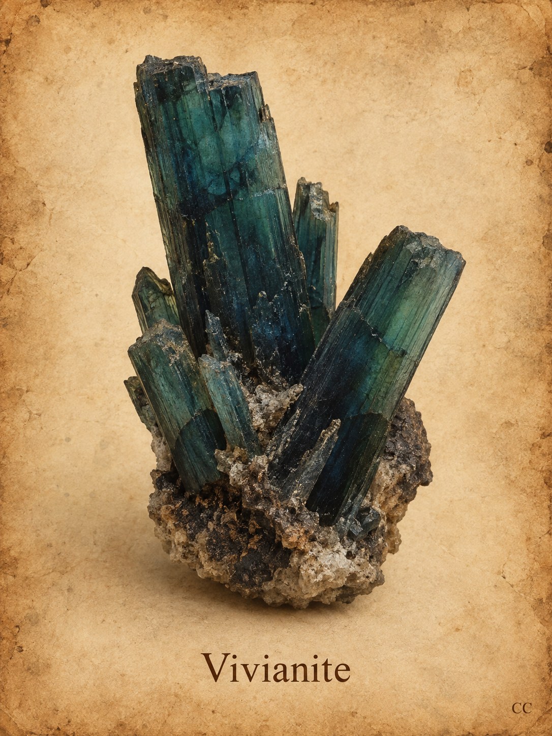 Vivianite specimen
