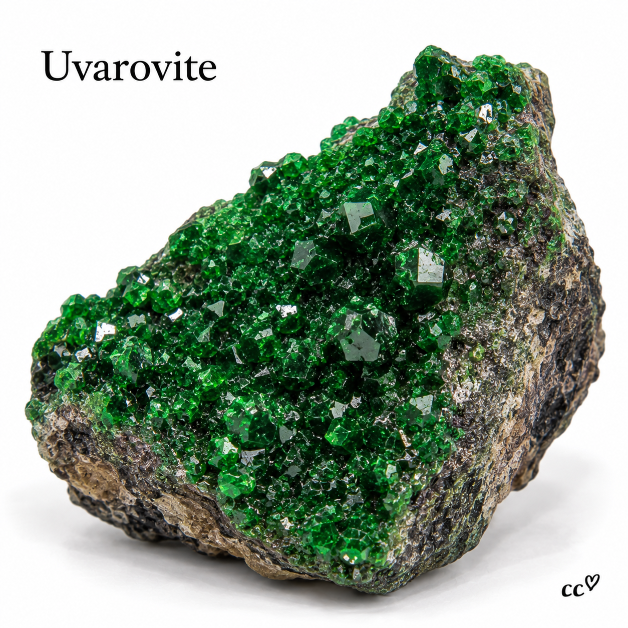 Uvarovite Garnet specimen